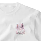 ねこばぶ♡ピンク系統のねこばぶ ワンポイントTシャツ