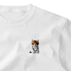 ネコネコ笑店 -Cat Goods Store-のDrねこ丸No1 ワンポイントTシャツ