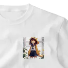 dramusumeの温ドラ娘！イエロー ワンポイントTシャツ