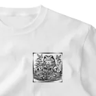 大正ロマン・昭和モダンの日本の妖怪 大蝦蟇（おおがま） ワンポイントTシャツ