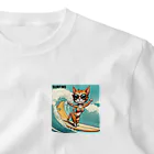 ハワイライフのSURFING猫（女の子バージョン） One Point T-Shirt