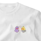 鳥ちゃんズのわたあめおいちっ ワンポイントTシャツ