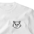 ゆる動物のゆる猫 ワンポイントTシャツ