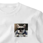 SI-SAAのおやすみBOSS犬 ワンポイントTシャツ