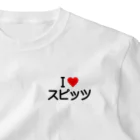 着る文字屋のI LOVE スピッツ / アイラブスピッツ ワンポイントTシャツ