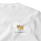 コーギーブレッド（もこもこーぎー）のもこもこーぎー（コーギーcorgi） ワンポイントTシャツ