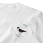 やちよ｜リアル鳥イラストのイワツバメさん ワンポイントTシャツ