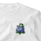 終わらない夢🌈のあじさいの花と🐸カエル君 One Point T-Shirt