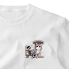 チェリモヤのねこタワー の 猫 ワンポイントTシャツ