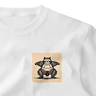 frogsystemの猫力士 ワンポイントTシャツ