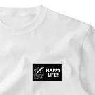 RIKUPANDAのHAPPY LIFE!! ワンポイントTシャツ