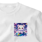 一番星の幻想的なしろくま ワンポイントTシャツ