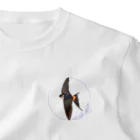 やちよ｜リアル鳥イラストのコシアカツバメさん ワンポイントTシャツ