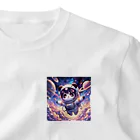 basyanaの宇宙パンダ ワンポイントTシャツ