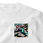 ぴよぴよショップの人魚姫のお昼寝 One Point T-Shirt