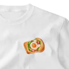 サカサノオサカナのくまさんトースト 目玉焼き ワンポイントTシャツ