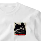 kk-welcomeの黒猫登場Ⅰ ワンポイントTシャツ