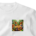 ディノラバ！！ 🦖　　　    　  　　 - DINO LOVER -のピザを食べる恐竜の子供たち！ One Point T-Shirt