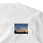 さちの部屋のとある日の夕焼け ワンポイントTシャツ