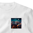 Teesignsの月夜に輝く未来都市 One Point T-Shirt