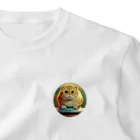 FONSデザインの太った猫２ ワンポイントTシャツ