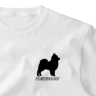 MonoChromeの005 ポメラニアン -Black- One Point T-Shirt