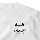 nanaronnicoronのねこのひげあつめ。どあっぷーず　しろ ワンポイントTシャツ