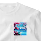 AOI__-の日本　富士山　桜 ワンポイントTシャツ