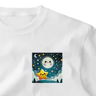 ほっこり絵音舎の🌟きらきら星と夜空の秘密グッズコレクション✨ ワンポイントTシャツ