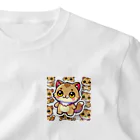 hiiro_catのふんわりした薄茶色に包まれた、ふんわりとした猫 ワンポイントTシャツ