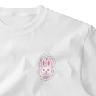 manulnuma131のクレヨンうさぎ🐰 ワンポイントTシャツ