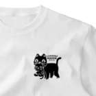 イラスト MONYAAT のやみねこ、ろっぽ One Point T-Shirt