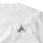 ＋Whimsyのパン食いザメ ワンポイントTシャツ