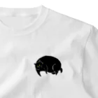 タバタ画房のふてぶてしいクロねこ One Point T-Shirt