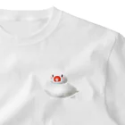 石丸沙織のおすわりポチャ白文鳥ちゃん ワンポイントTシャツ