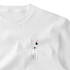 ゆいたっく／犬イラストのブルテリア ワンポイントTシャツ