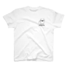 ペキニーズくらぶ（SUZURI支店）のペキニーズ・ホワイト（サマーカット）（全身） ワンポイントTシャツ