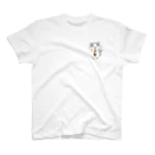 絵娯クリエイトのひのもとにゃんこ®️ 尺八 / 雷蔵 One Point T-Shirt