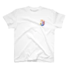 dolphineの上目遣いで見上げるrainbow cute cat One Point T-Shirt