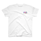 いろどり堂fuwayonの朝顔とリボン One Point T-Shirt