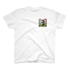 AI妖怪大図鑑のキャディバッグ妖怪　風太郎（ぷうだろう） ワンポイントTシャツ