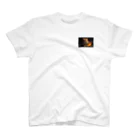 AItamの炎の守護者「炎タイプの猫」 ワンポイントTシャツ