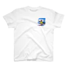 ikasumikoboのスノボ猫 ワンポイントTシャツ