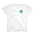 TARO9（タロキュー）のナマケモノ ワンポイントTシャツ