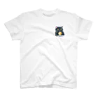 黒猫堂の恋人募集中の黒猫 One Point T-Shirt