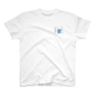 TOMORUFUのBLUE ICE GLASS One Point T-Shirt