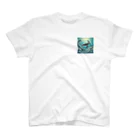 海の幸のウミガメと水流 One Point T-Shirt