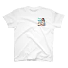 trypsin8080の浜辺のカフェで ワンポイントTシャツ