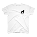 MonoChromeの005 ポメラニアン -Black- One Point T-Shirt