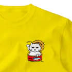 mkumakumaのサヴァ缶招きにゃんこ ワンポイントTシャツ